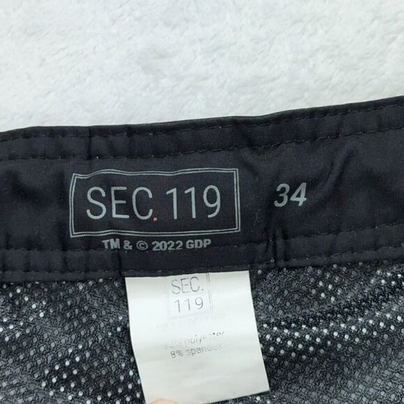 Grateful Dead Begonia Dancing Bear X Section 119 Men's Swim Trunks Black Size 34 - Picture 5 of 7